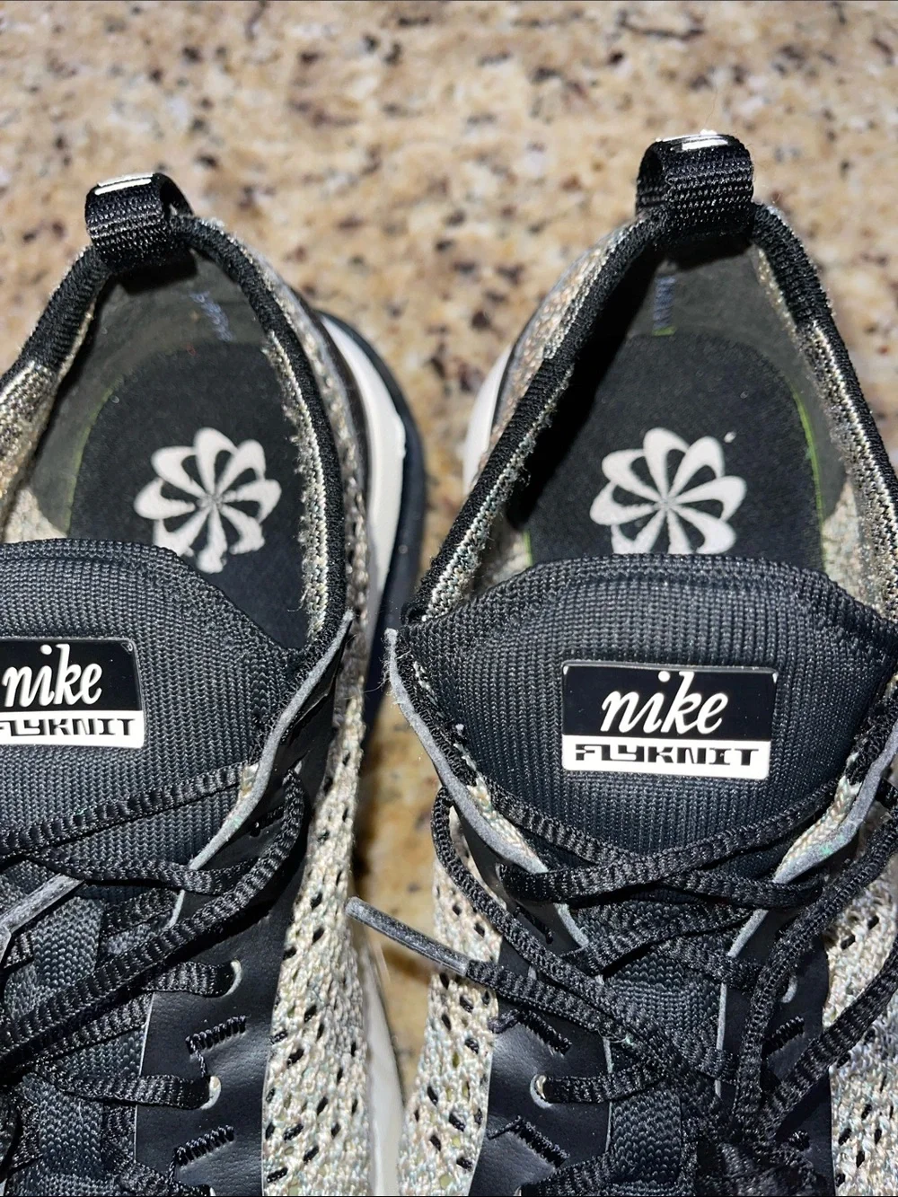 Nike Air Max Flyknit Racer Athletic Sneakers in Beige and Black